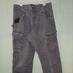 Men’s Wrangler Workwear Grey Carpenter Pants Size 36x32